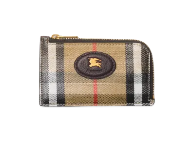 Burberry Women's Highland Zip Card Case "Sand Beige"