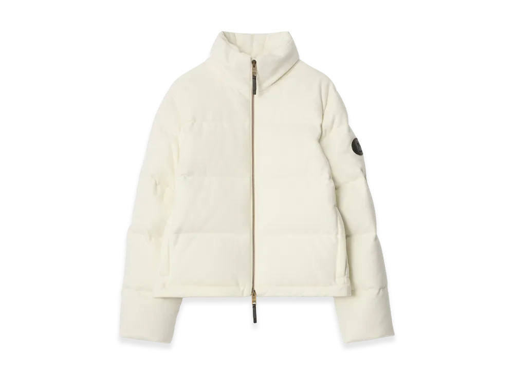 Burberry Women's Cashmere Ambleside Down Jacket "Ice White"