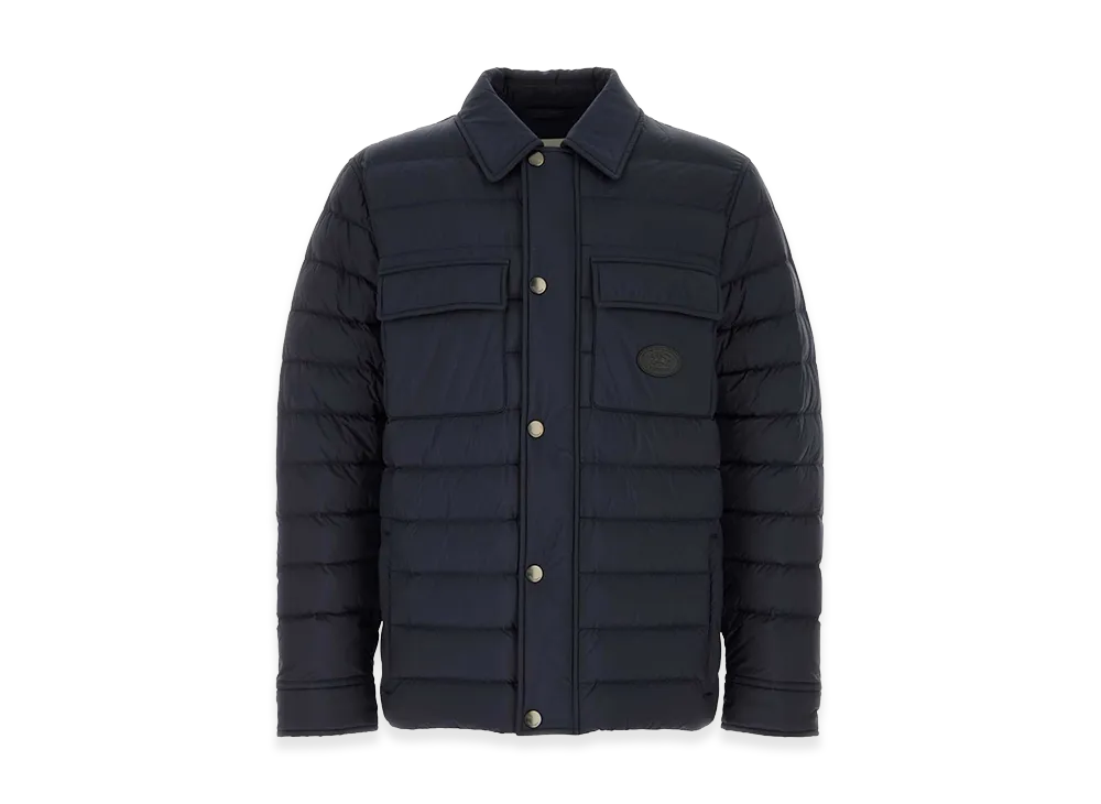 Burberry Navy Nylon Down Jacket "Blue"