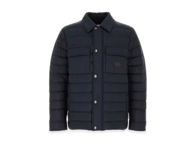 Burberry Navy Nylon Down Jacket "Blue"