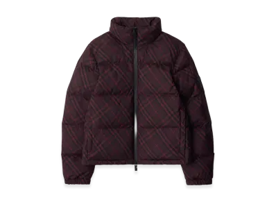 Burberry Women's Ambleside Check Down Jacket "Wine Red"