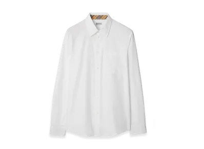 Burberry Regular Fit Cotton Poplin Shirt "Optic White"