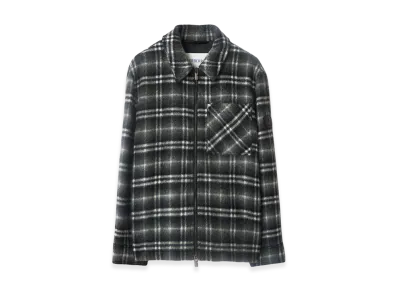 Burberry Check Wool Overshirt "Chess Black/Bass Grey"