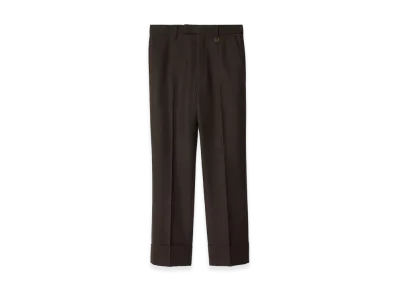 Burberry Wool Tailored Trousers "Soot Brown"