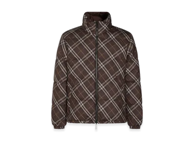 Burberry Reversible "Snowdon Check" Down Jacket "Brown"