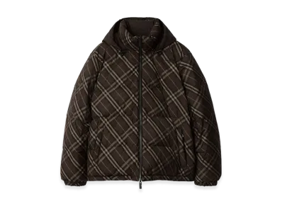 Burberry Reversible Check Snowdon Down Jacket "Truffle Brown"
