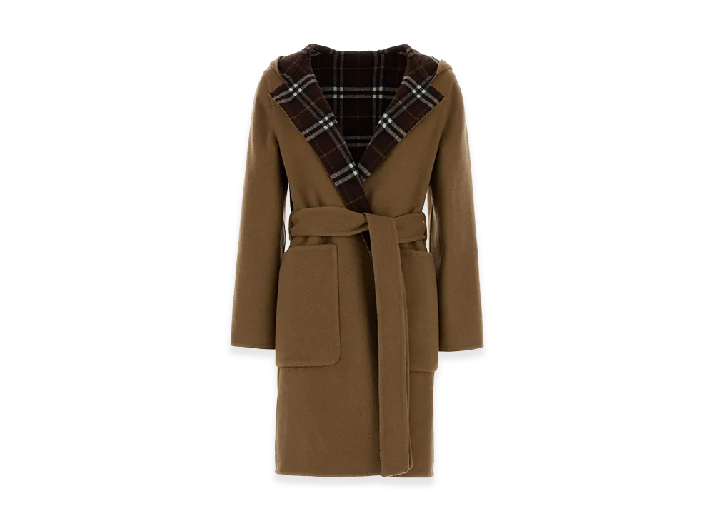 Burberry Women's Wool Reversibile Coat "Camel"