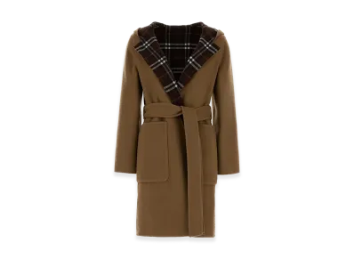 Burberry Women's Wool Reversibile Coat "Camel"