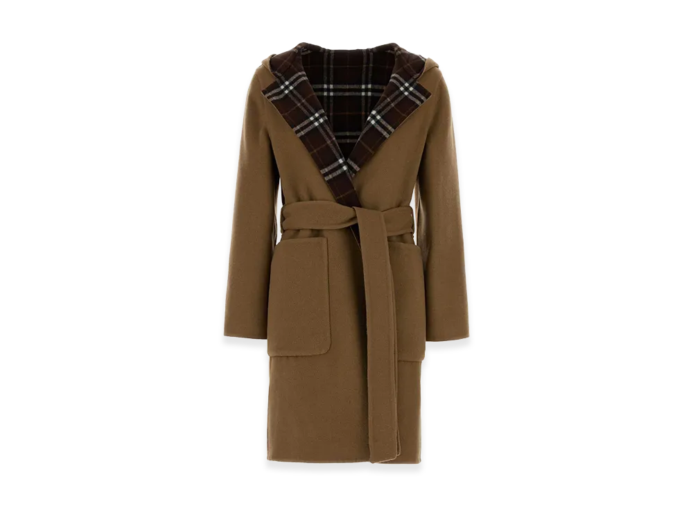 Burberry Women's Wool Reversibile Coat "Brown/Camel"