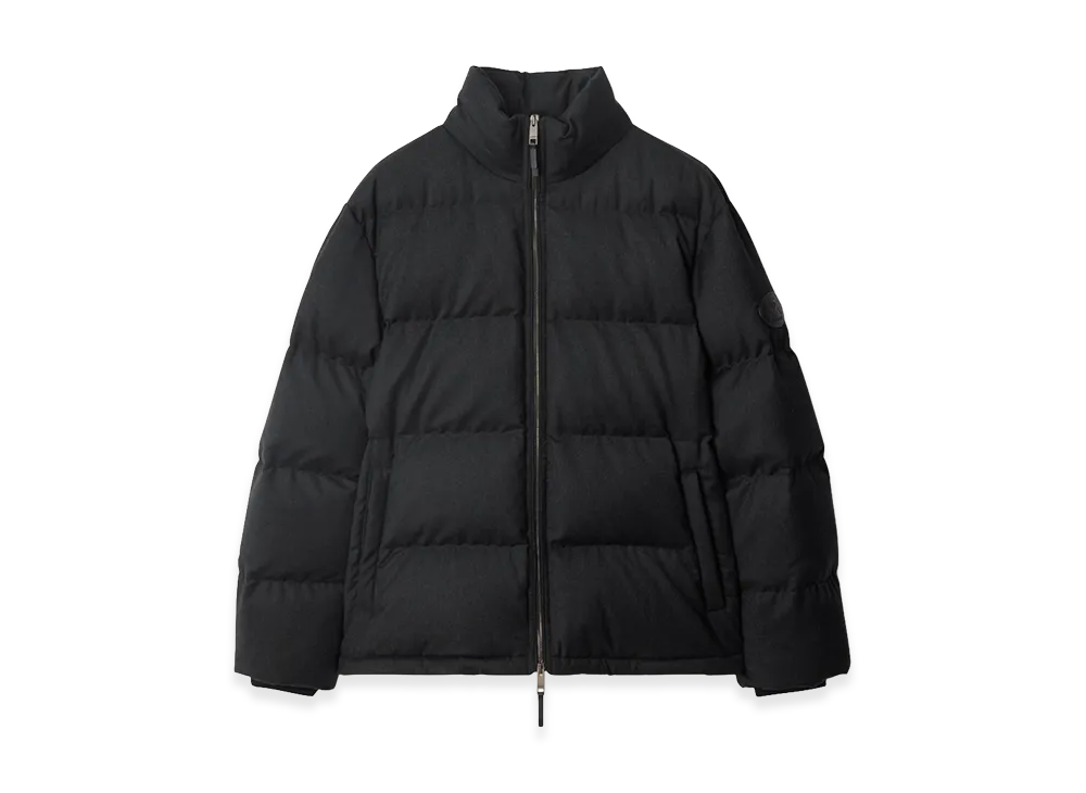 Burberry Wool Snowdon Down Jacket "Charcoal Grey"