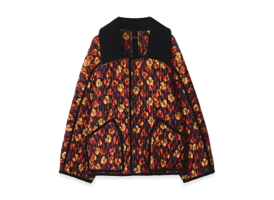 Burberry Women's Geranium Leaf Quilted Nylon Floriston Jacket "Poppy Red"