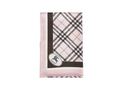 Burberry Embroidered Silk Foulard "Checked"