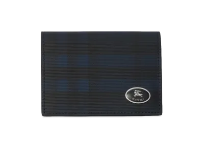 Burberry Check Bifold Card Case "Navy"