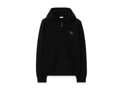 Burberry Wool Zip Hoodie "Black"