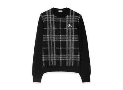 Burberry Check Wool Sweater "Black/White"