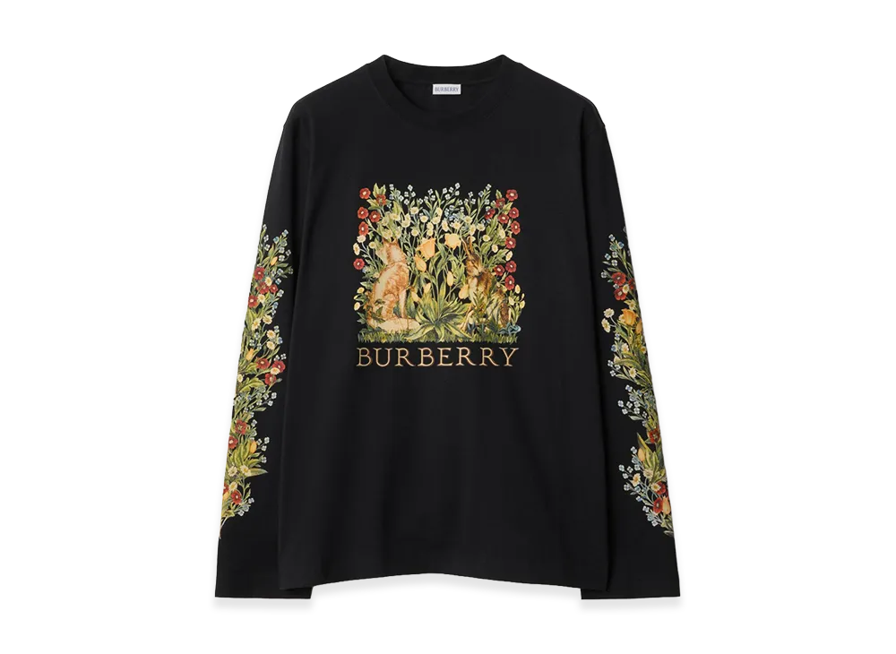 Burberry Long Sleeve Forest Cotton Tee "Black"