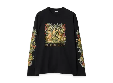 Burberry Long Sleeve Forest Cotton Tee "Black"