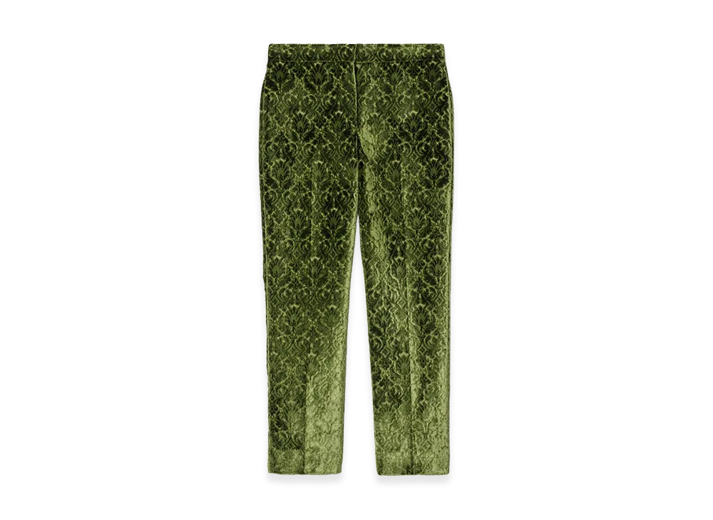 Burberry Women's Baroque Velvet Tailored Trousers "Green"