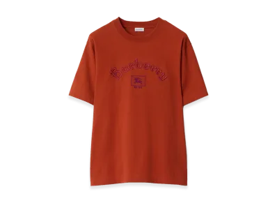 Burberry Gothic Logo Cotton Tee "Fire Orange"
