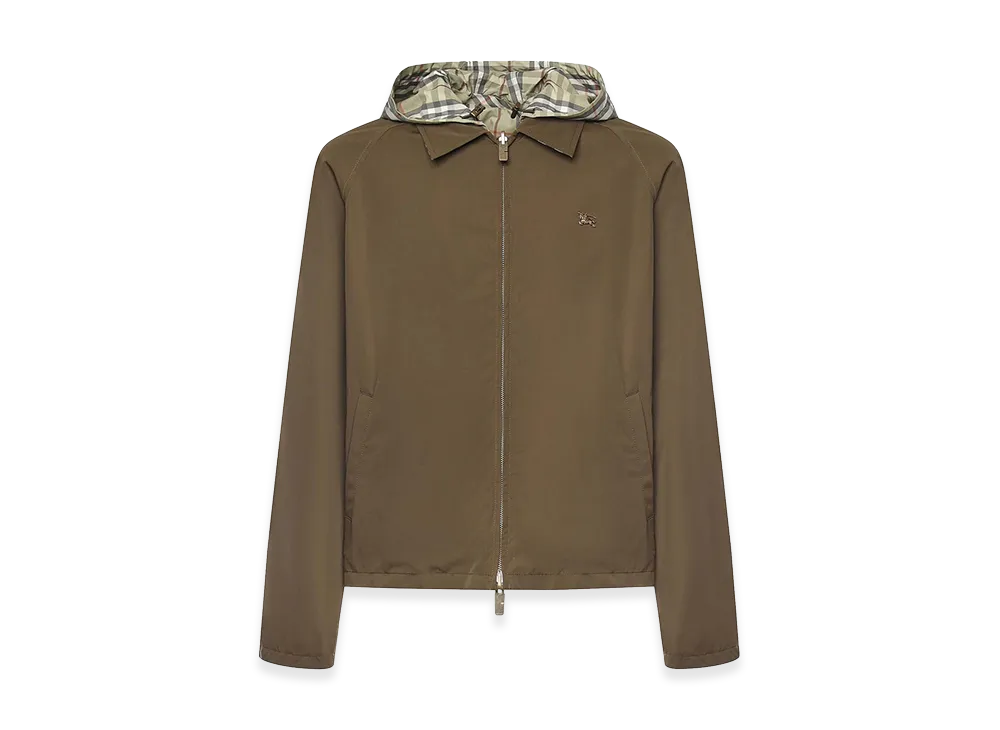 Burberry Reversible Check Cotton Jacket "Green"