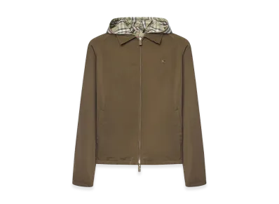 Burberry Reversible Check Cotton Jacket "Green"