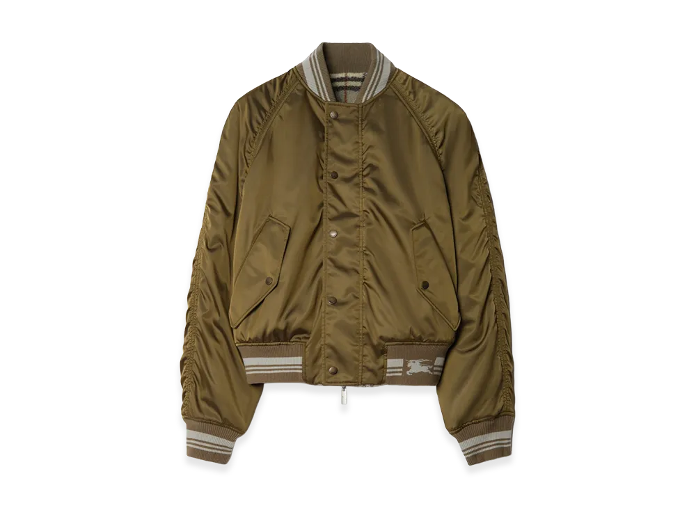 Burberry Reversible Nylon Bomber Jacket "Tent Green"
