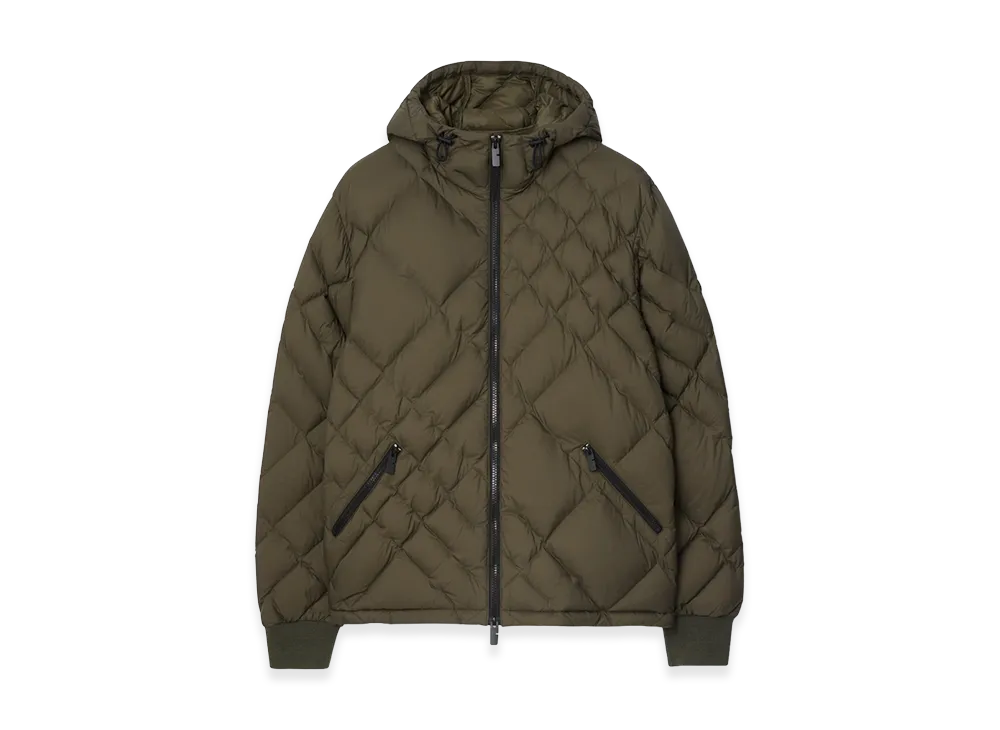 Burberry Check Stitch Nylon Dovers Green Down Jacket "Marsh Green"