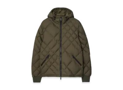 Burberry Check Stitch Nylon Dovers Green Down Jacket "Marsh Green"