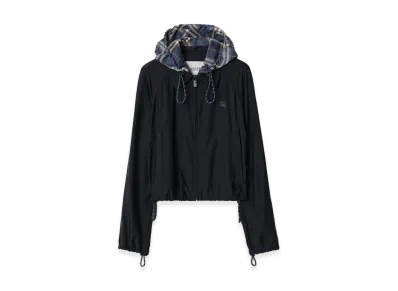 Burberry Women's Cropped Newcott Hooded Jacket "Silhouette Blue"