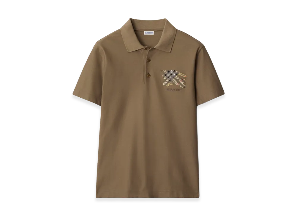 Burberry EKD Check Cotton Polo Shirt "Clay Brown"