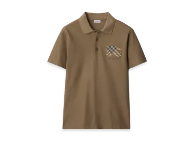 Burberry EKD Check Cotton Polo Shirt "Clay Brown"