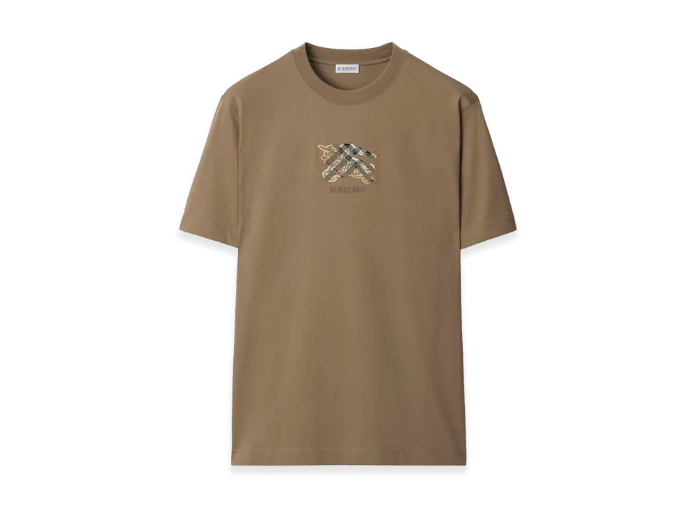 Burberry EKD Check Cotton Tee "Clay Brown"