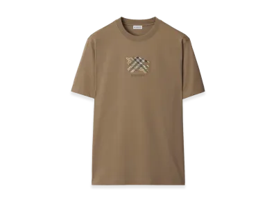 Burberry EKD Check Cotton Tee "Clay Brown"