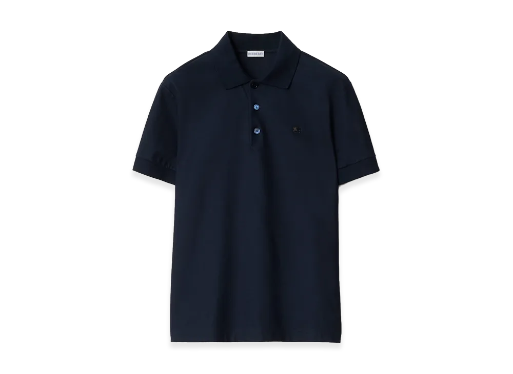 Burberry Metal EKD Cotton Polo Shirt "Navy"