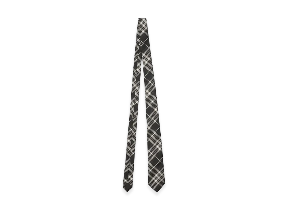 Burberry Check Silk Tie "Black/White"