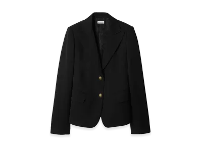Burberry Women's Grain de Poudre Wool Tailored Jacket "Black"