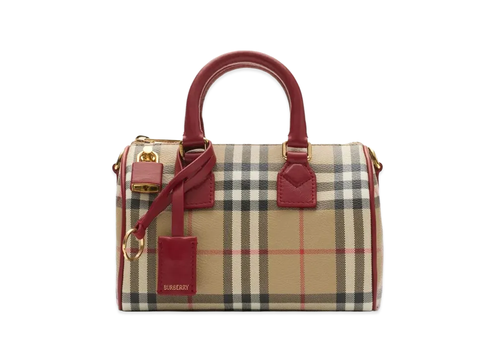 Burberry Women's Mini Check Bowling Bag "Beige"