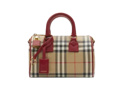 Burberry Women's Mini Check Bowling Bag "Beige"