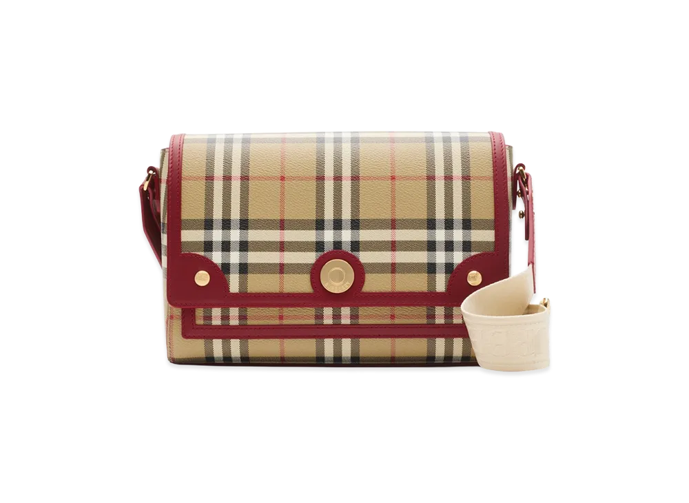 Burberry Women's Note Bag "Archive Beige/Ruby Red"