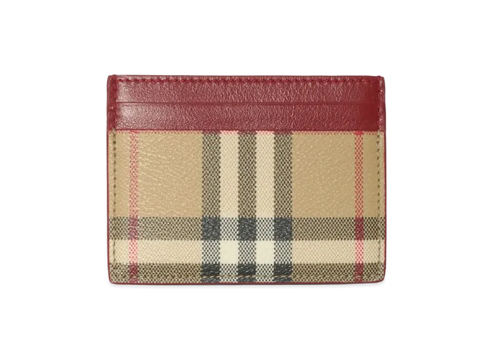Burberry Women's Contrast Check Card Case "Beige"