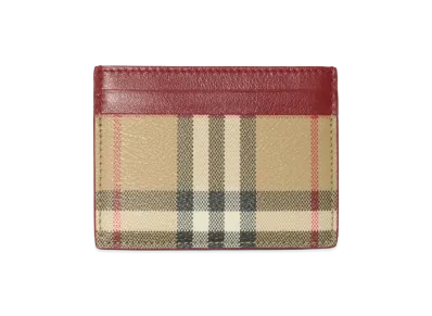 Burberry Women's Contrast Check Card Case "Beige"
