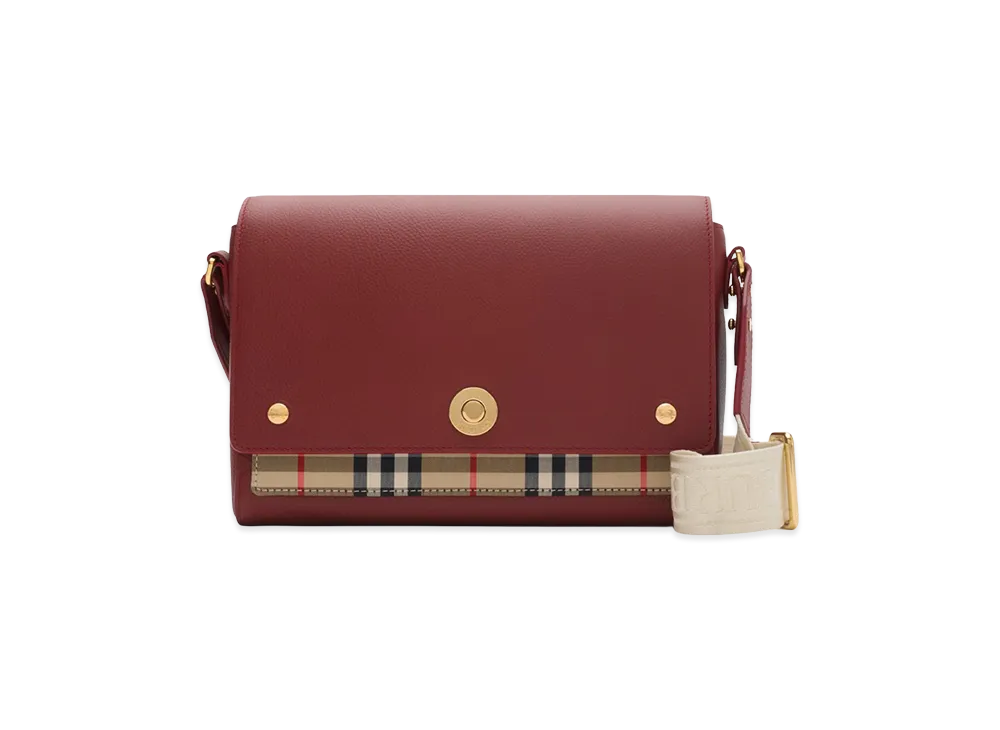 Burberry Women's Note Bag "Archive Beige/Ruby Red"