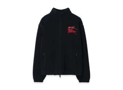 Burberry EKD Wool Cashmere Blend Fleece "Navy"