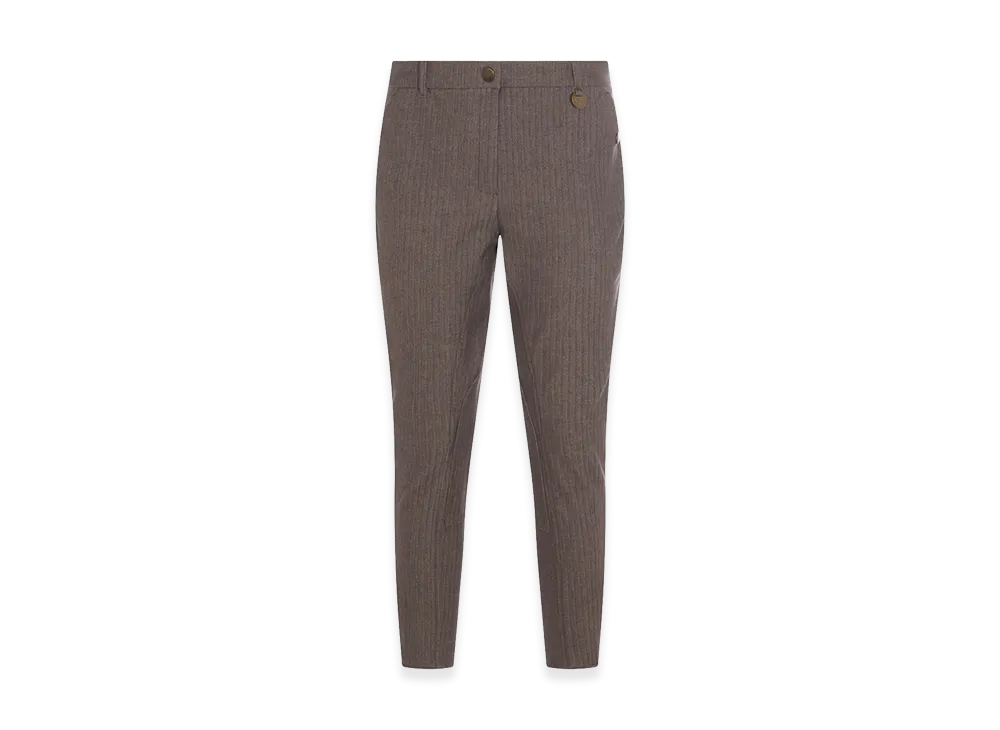 Burberry Women's Embroidered Stretch Cotton Pant "Brown"