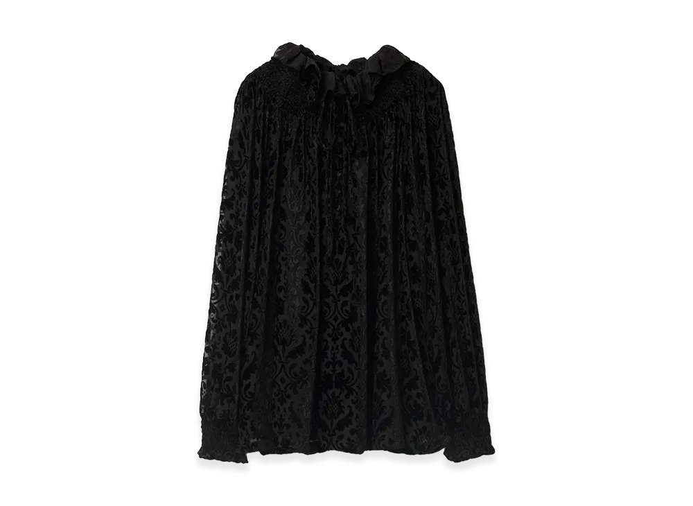 Burberry Women's Baroque Silk Blend Velvet Blouse "Black"