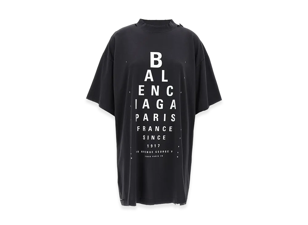 BALENCIAGA Women's 'Optical' T-Shirt "Black"