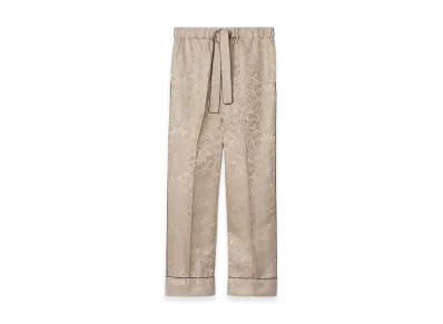 Burberry Women's Sunflower Silk Pajama Trousers "Taupe Beige"