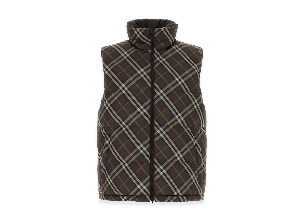 Burberry Embroidered Polyester Reversibile Down Jacket "Brown"