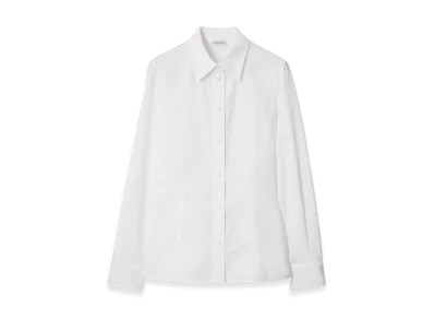 Burberry Women's Slim Fit Cotton Poplin Shirt "Optic White"