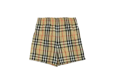 Burberry Kids Check Swim Shorts "Beige"